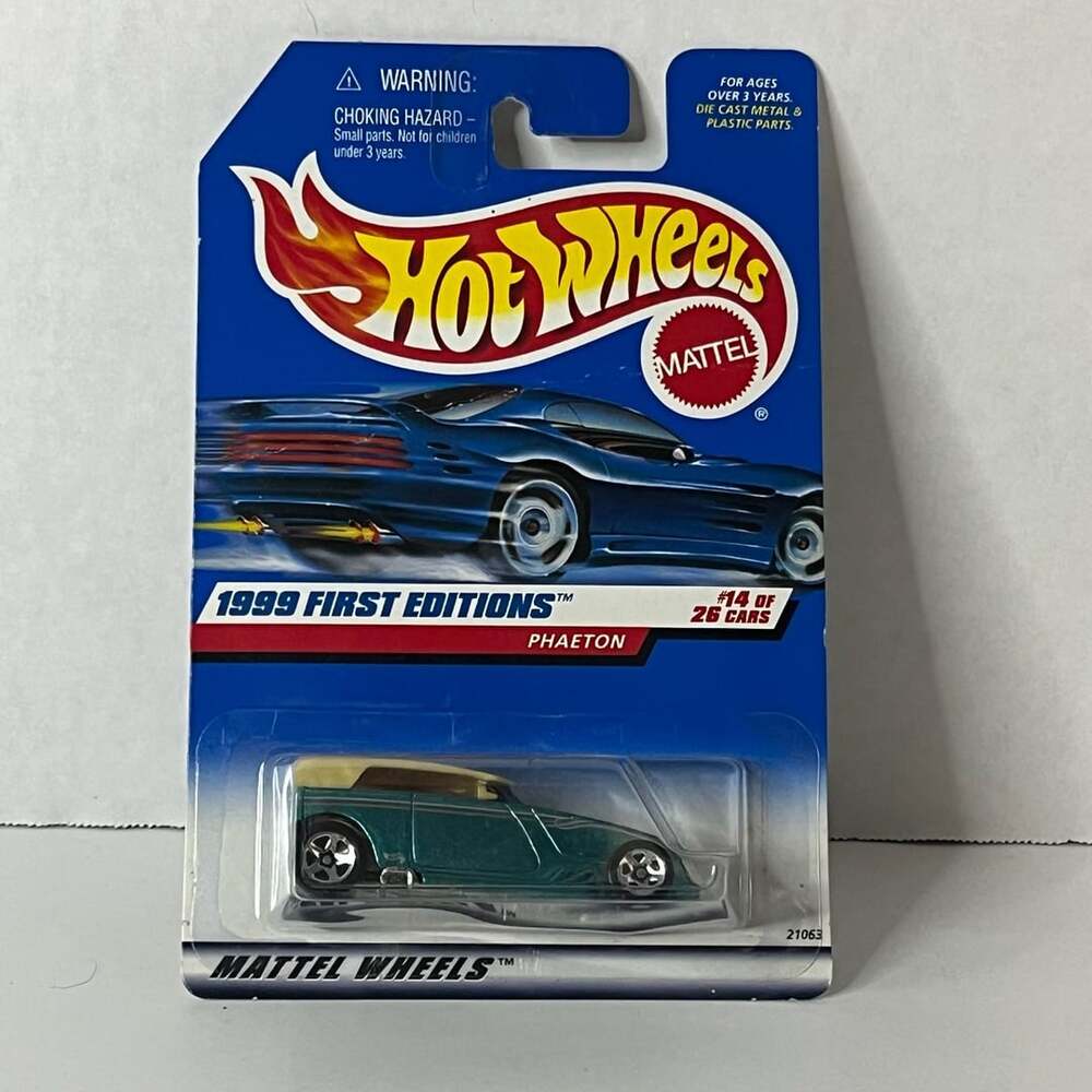Hot Wheels Phaeton 1999 First Editions Collector #916 Green Die-Cast Car #14 of